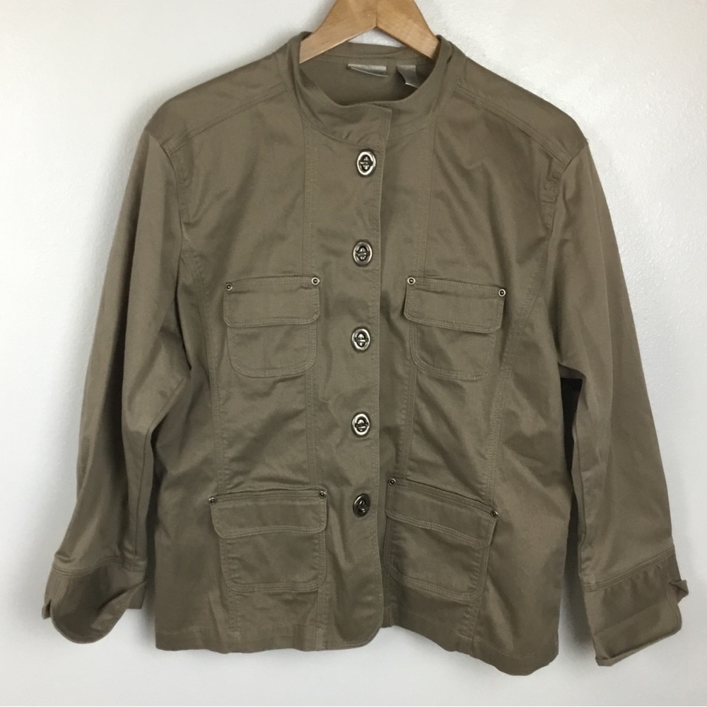 Trespass Locke Military Style Utility Jacket in Driftwood XL